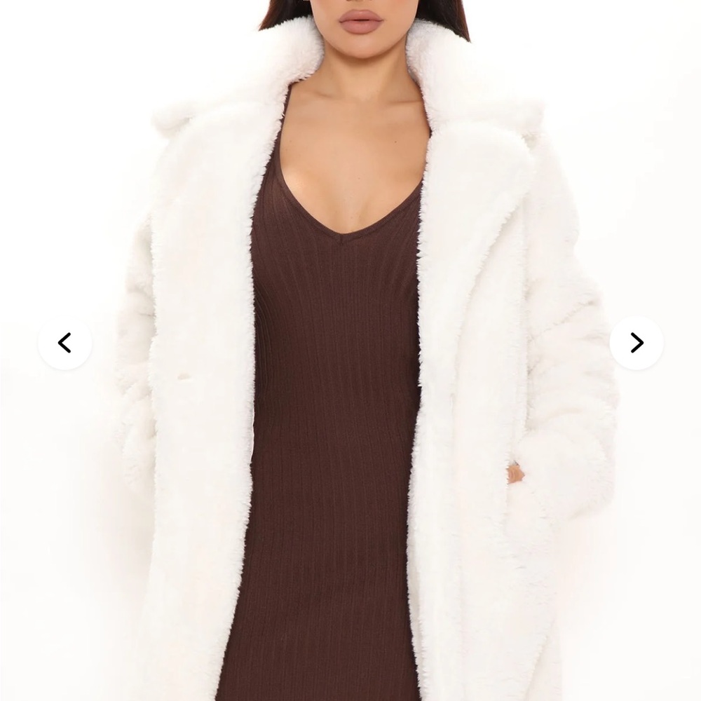 NEW - White Faux Fur Coat